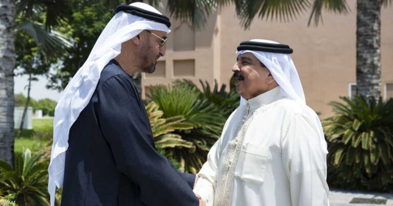 رئيس الإمارات وملك البحرين يبحثان تعزيز التعاون الثنائي