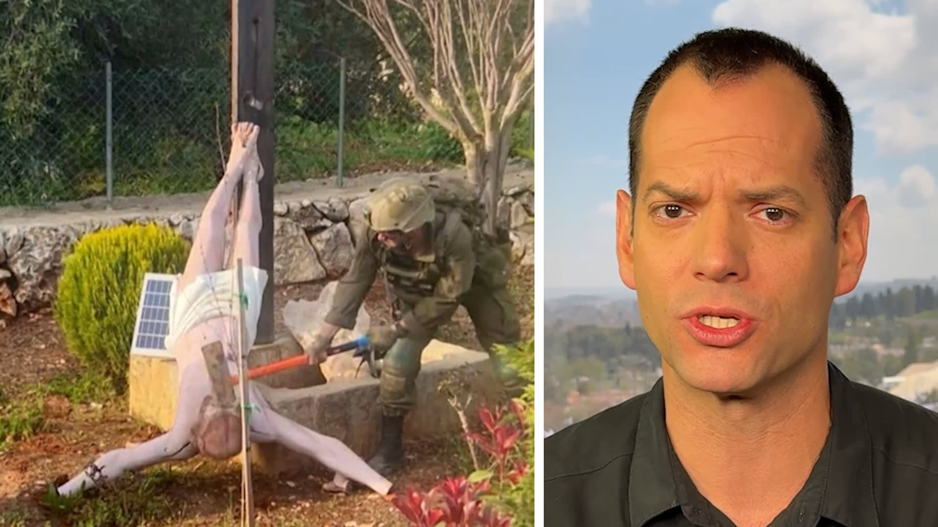 الجيش الإسرائيلي يفتح تحقيقاً بعد انتشار صورة جندي يتلف تمثال المسيح في لبنان