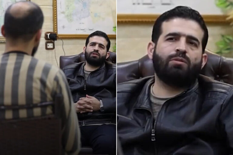 وزير الداخلية السوري يواجه منفذ مجزرة التضامن ويسأل: «ما عندك قلب؟»