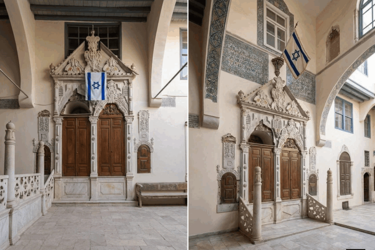 الحكومة السورية تنفي رفع العلم الإسرائيلي على كنيس يهودي بدمشق وتؤكد احترام التقاليد الدينية