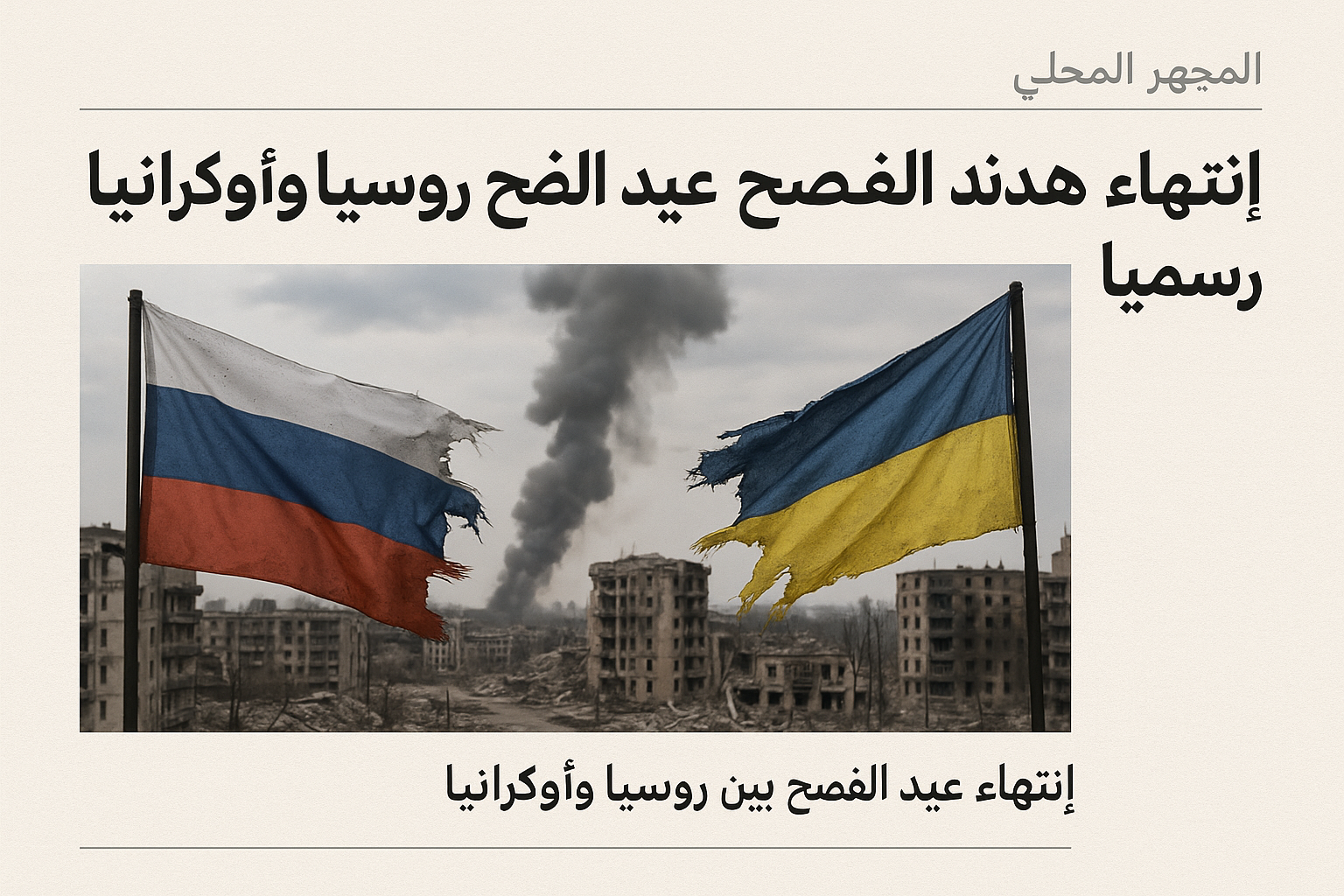 انتهاء هدنة عيد الفصح بين روسيا وأوكرانيا رسميًا واستئناف القتال