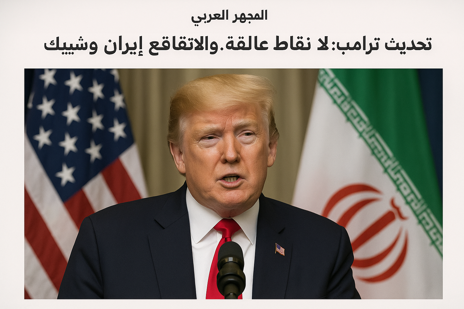 دونالد ترامب يؤكد قرب التوصل إلى اتفاق مع إيران ويشير إلى غياب النقاط العالقة