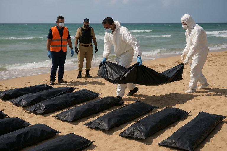 انتشال 17 جثة يُعتقد أنها لمهاجرين غير نظاميين على السواحل الليبية