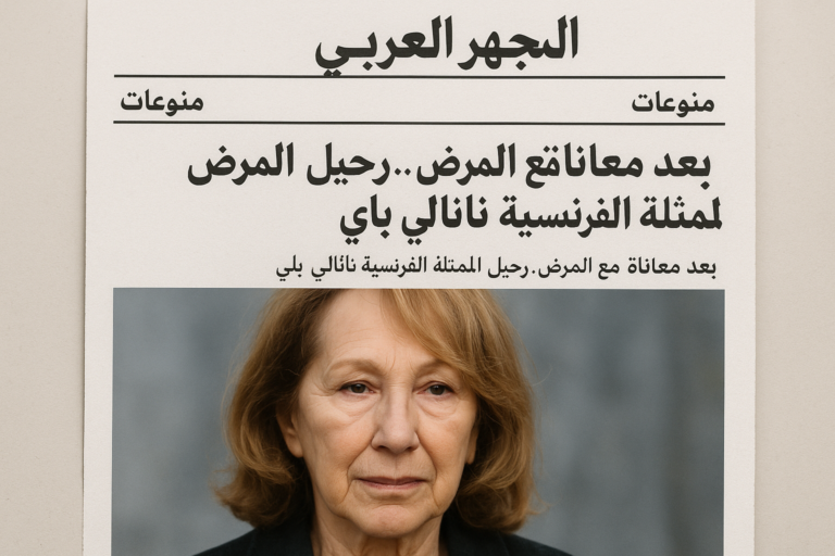 وفاة الممثلة الفرنسية ناتالي باي بعد صراع مع المرض