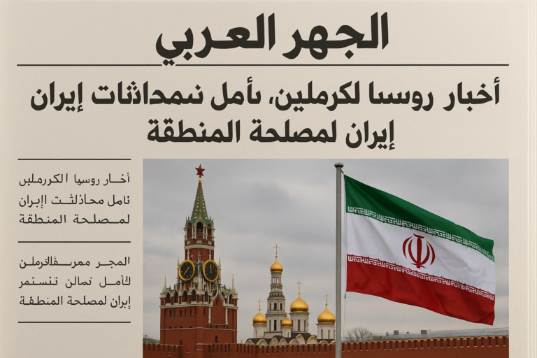 الكرملين يعرب عن أمله في استمرار المحادثات مع إيران لمصلحة المنطقة