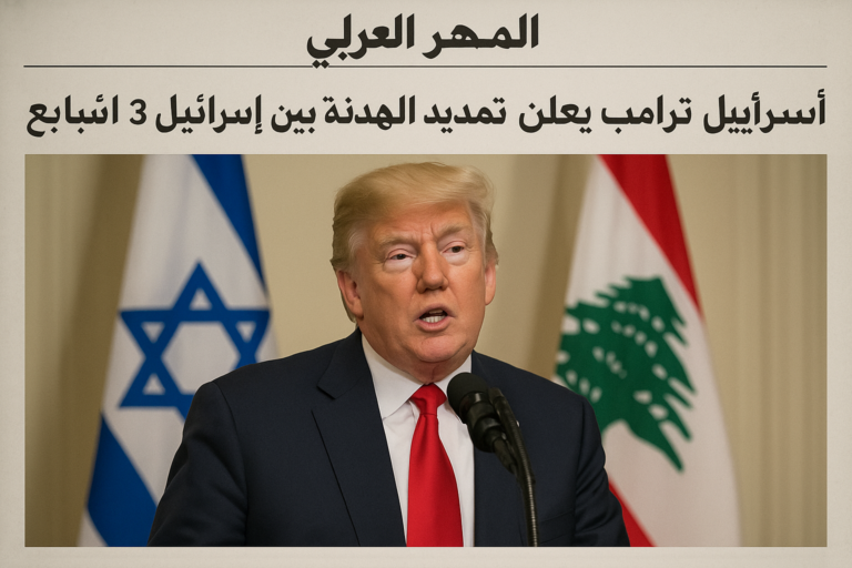 ترامب يعلن تمديد الهدنة بين إسرائيل ولبنان لمدة ثلاثة أسابيع