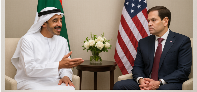 عبدالله بن زايد وماركو روبيو يناقشان التطورات الإقليمية وتعزيز التعاون الاستراتيجي