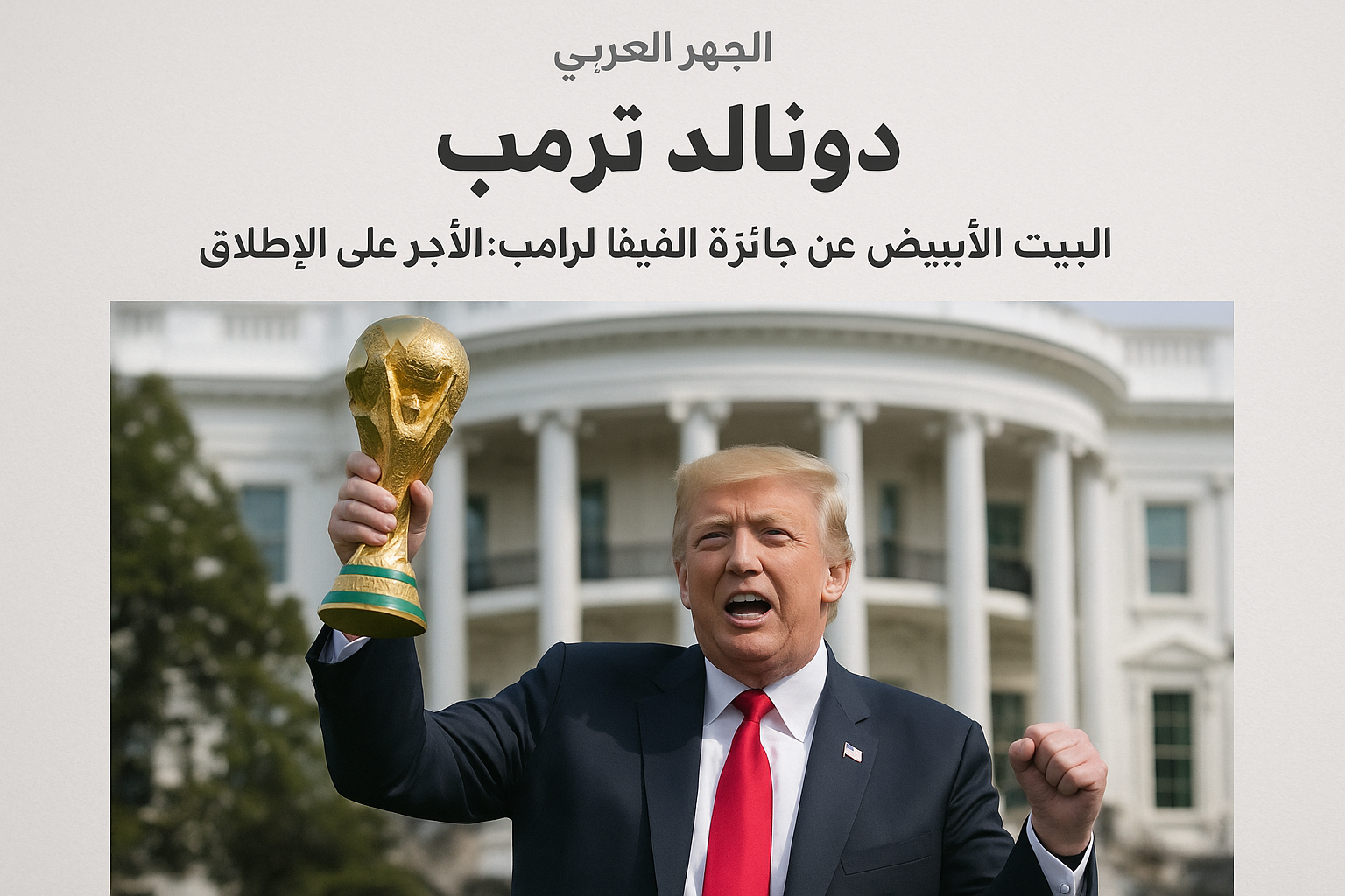 ترامب يشيد بجائزة الفيفا ويصفها بالأجدر على الإطلاق