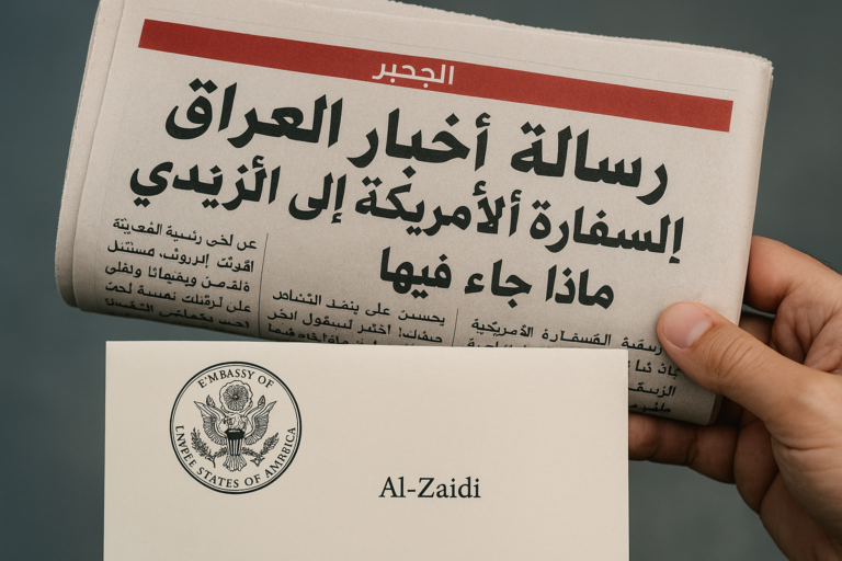 السفارة الأمريكية توجه رسالة هامة إلى الزيدي لتعزيز العلاقات مع العراق