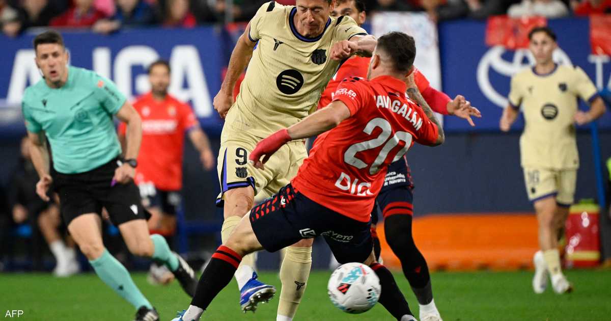 برشلونة يقترب من لقب الليغا بعد فوزه الحاسم على أوساسونا