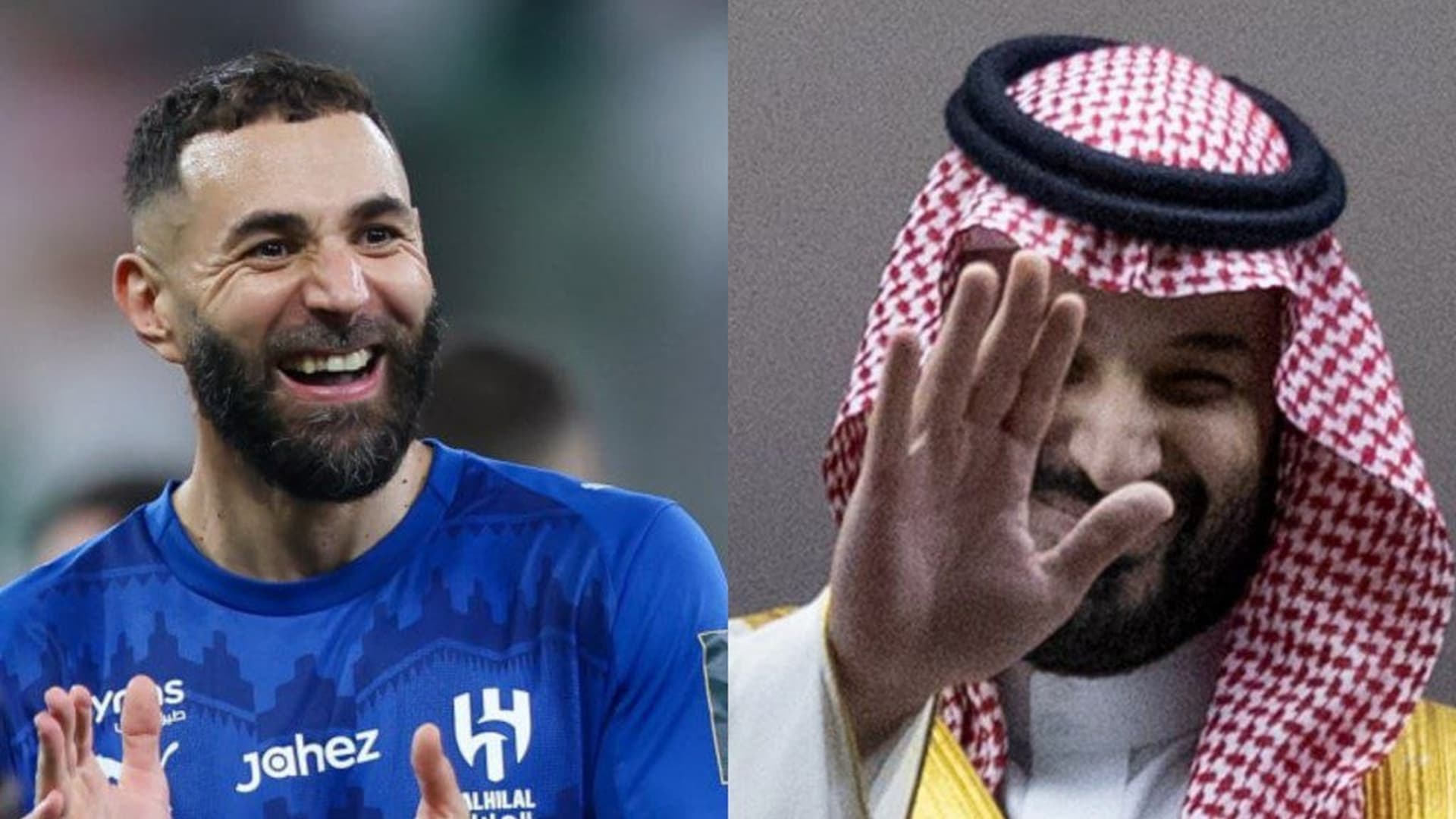لقطة تجمع بنزيما وولي العهد محمد بن سلمان خلال تتويج الهلال بكأس الملك تثير اهتمام المتابعين