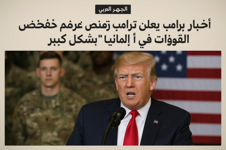 ترامب يعلن نيته تقليص كبير لقوات الجيش الأمريكي في ألمانيا