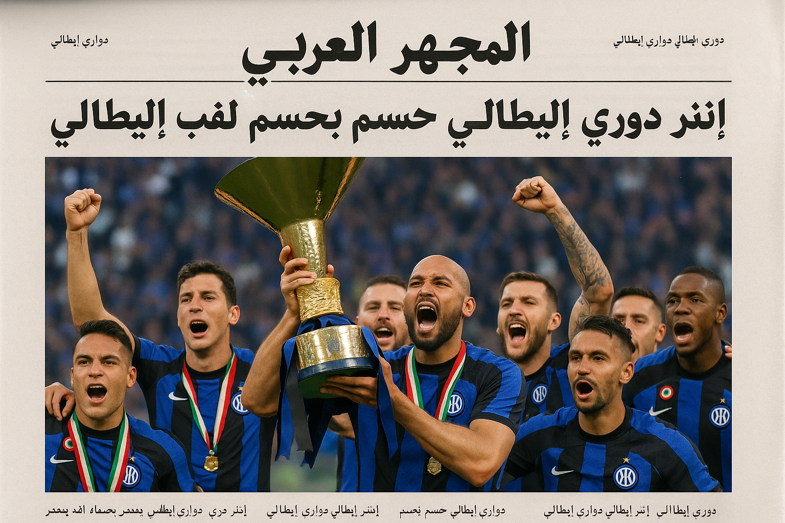 إنتر ميلان يتوّج رسميًا بلقب الدوري الإيطالي في موسم مثير
