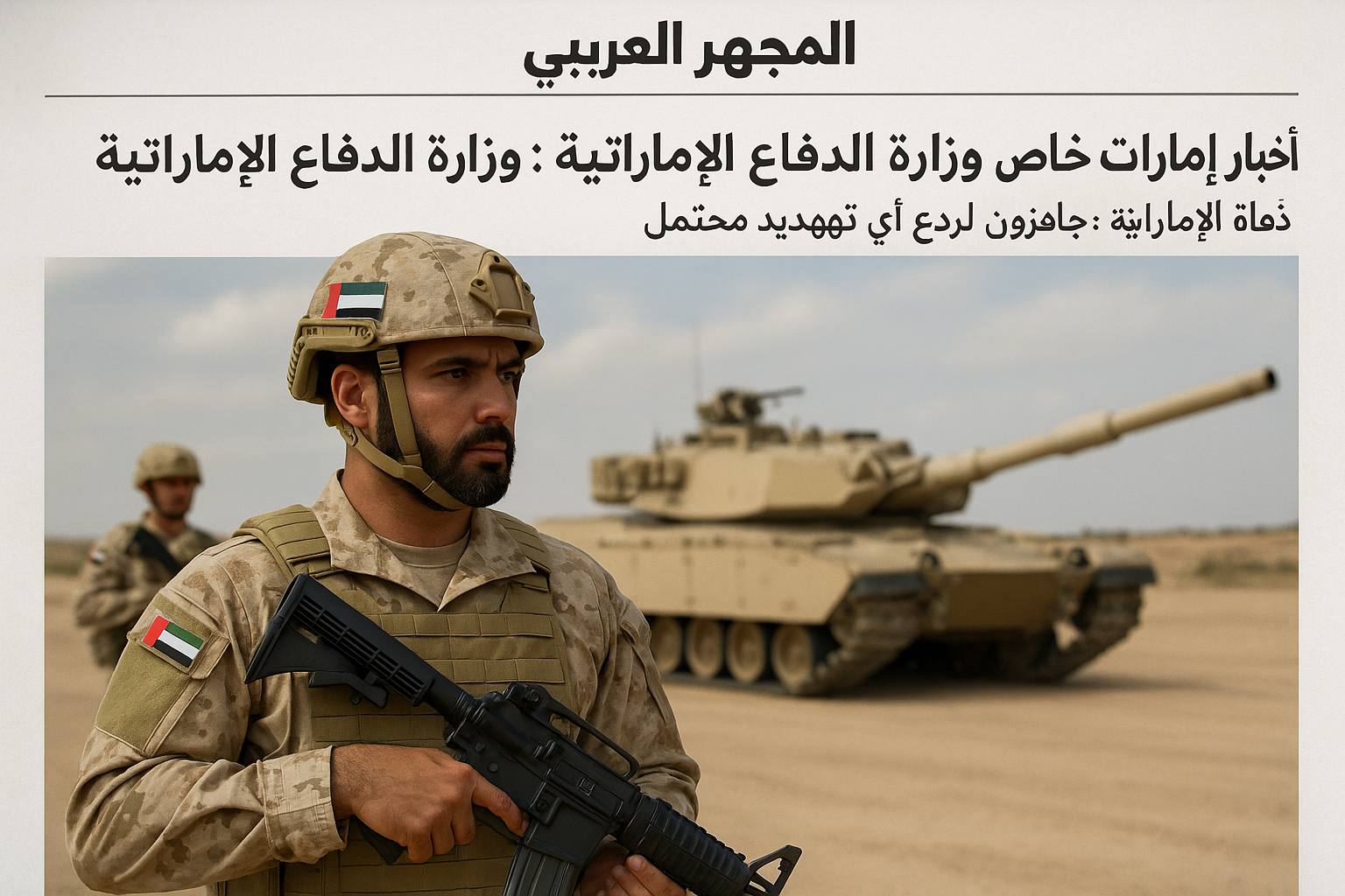 وزارة الدفاع الإماراتية تؤكد جاهزيتها الكاملة لردع أي تهديد محتمل