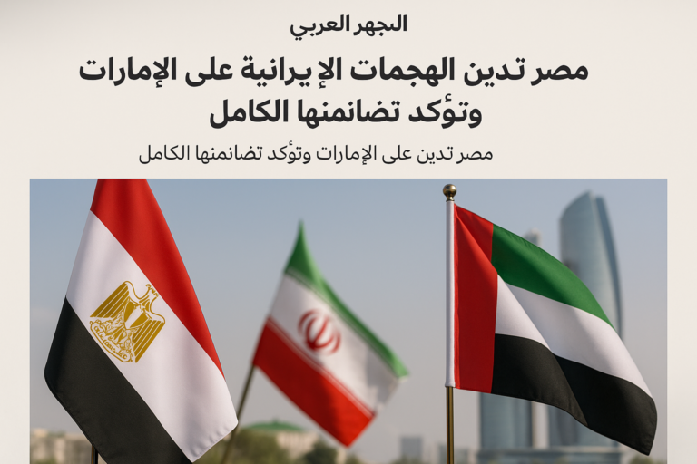 مصر تدين الهجمات الإيرانية على الإمارات وتعلن تضامنها الكامل