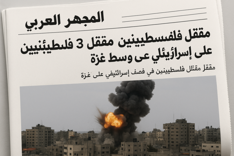 غارات جوية إسرائيلية تعلن عن مقتل ثلاثة فلسطينيين في قطاع غزة