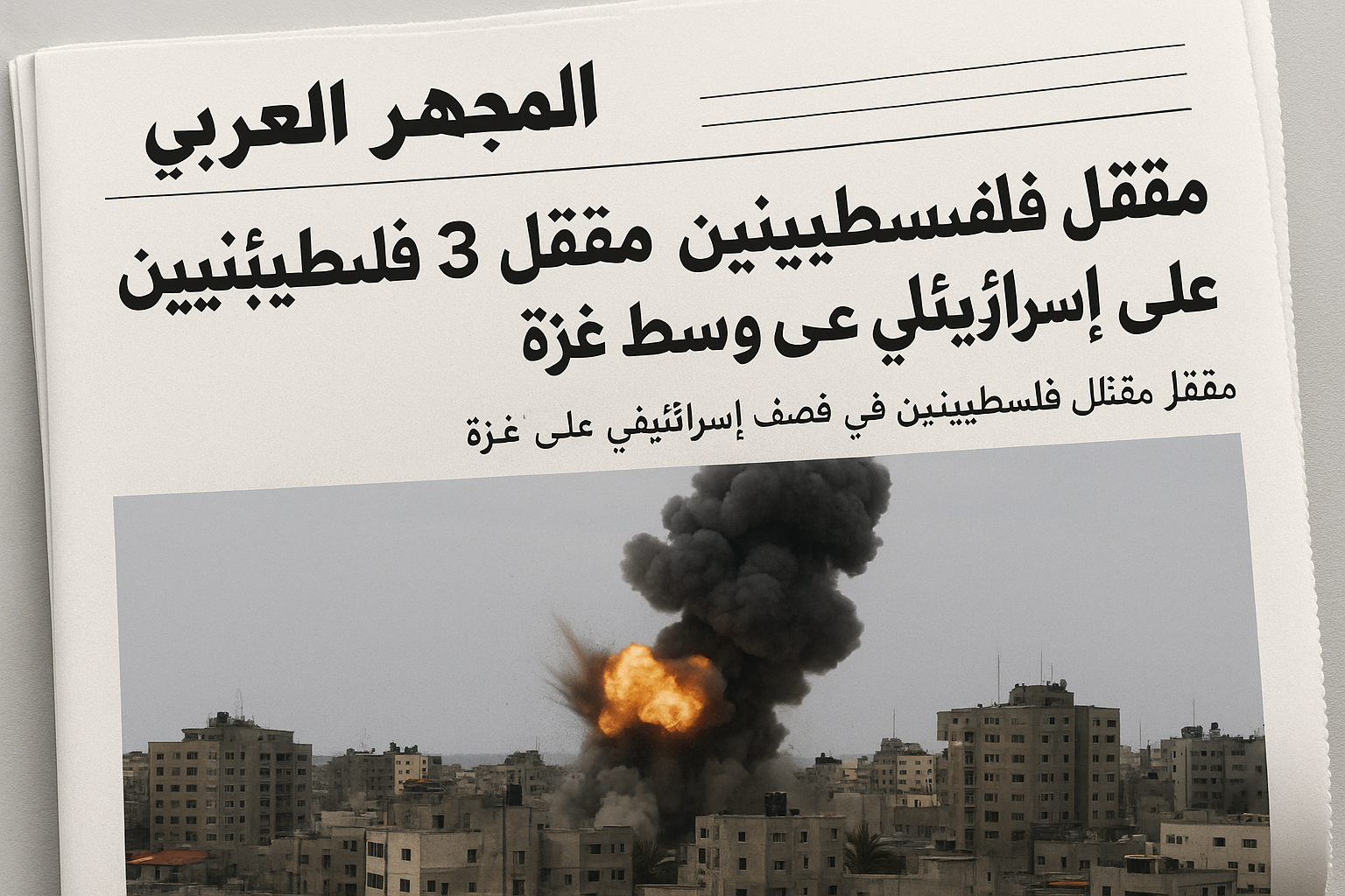 غارات جوية إسرائيلية تعلن عن مقتل ثلاثة فلسطينيين في قطاع غزة