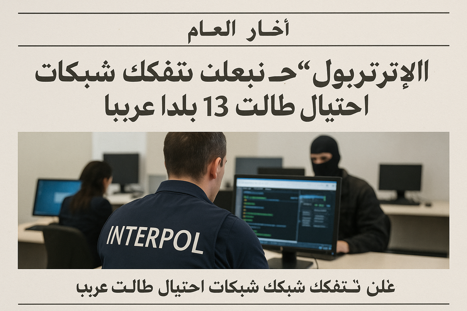 الإنتربول يعلن تفكيك شبكات احتيال في 13 دولة عربية