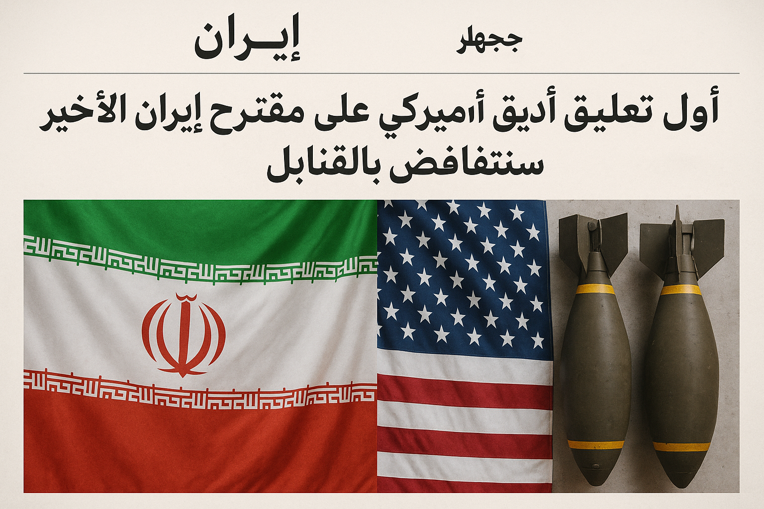 الرد الأمريكي الأول على مقترح إيران: التفاوض باستخدام القوة العسكرية