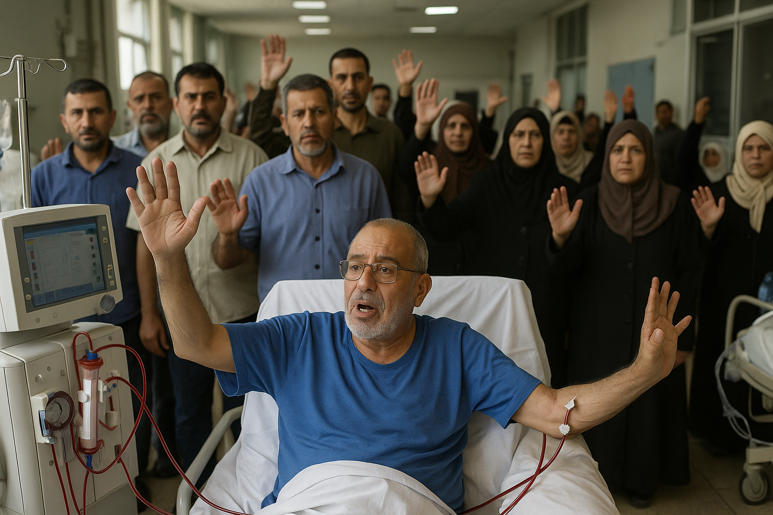 مرضى غسيل الكلى بغزة يطلقون نداء استغاثة بسبب نقص مستلزمات العلاج