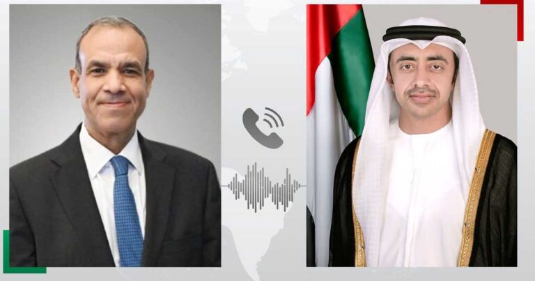 عبدالله بن زايد وبدر عبدالعاطي يناقشان الأوضاع الإقليمية ويعززان العلاقات الثنائية بين الإمارات ومصر