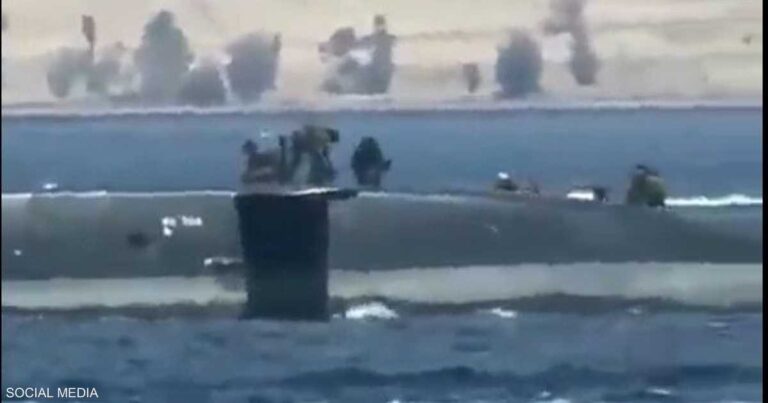 الجيش الإسرائيلي ينشر مشاهد لغواصة أميركية قرب شواطئ إيلات