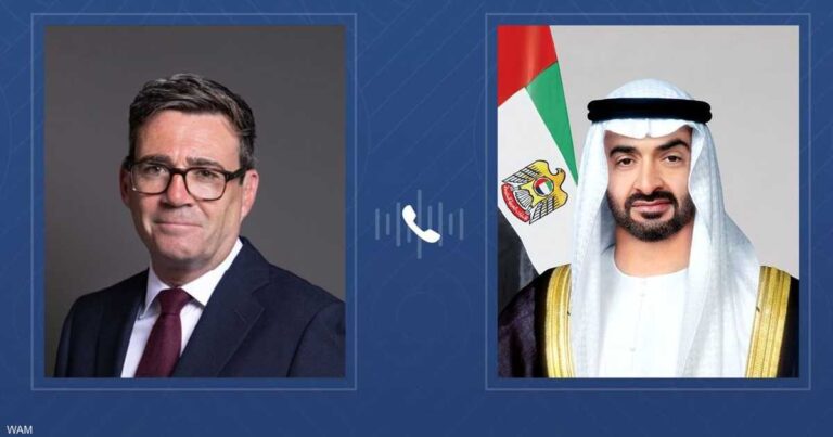 محمد بن زايد وآندي بيرنهام يبحثان تعزيز علاقات الإمارات وبريطانيا