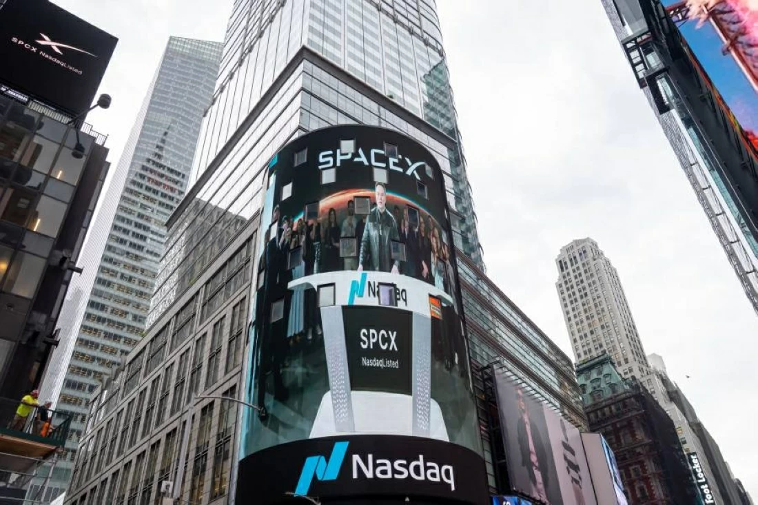 سهم «سبيس إكس» ينخفض لأول مرة دون سعر الطرح في أولى جلسات التداول