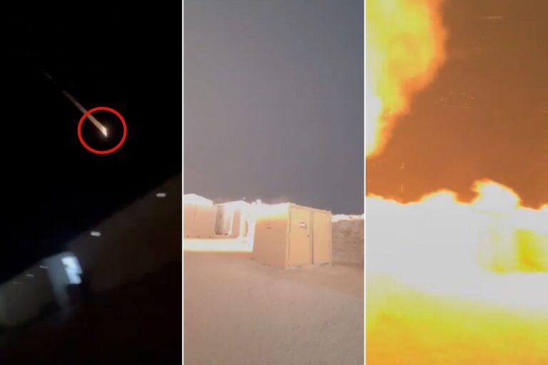 لقطات مصورة تكشف هجومًا صاروخيًا إيرانيًا على قاعدة الأزرق الجوية بالأردن