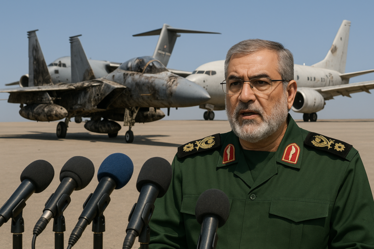 متحدث الحرس الثوري الإيراني يكشف تفاصيل الطائرات التي تم تدميرها تشمل F-15 وطائرات دعم وتنقل