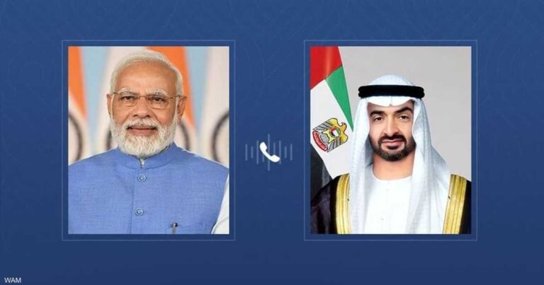 محمد بن زايد وناريندرا مودي يبحثان تعزيز التعاون والثبات الإقليمي في اتصال هاتفي