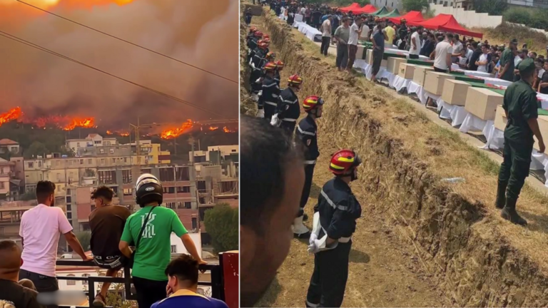 الجزائر تكشف عن دفن جماعي لضحايا الحرائق في “الأربعاء الأسود”
