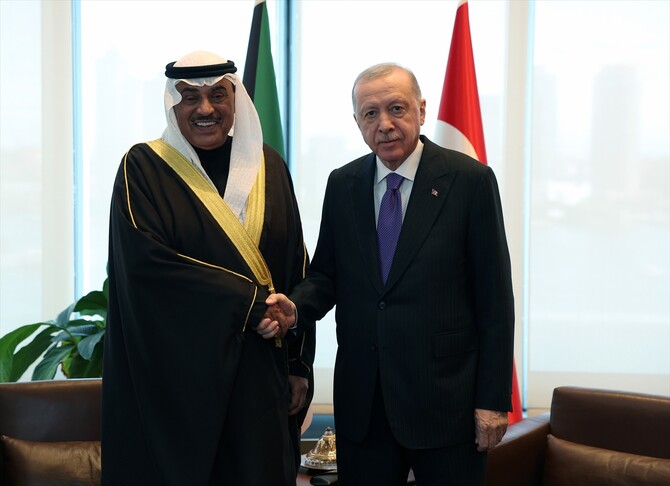 أردوغان يستقبل ولي العهد الكويتي في البيت التركي بنيويورك قبيل اجتماع الأمم المتحدة