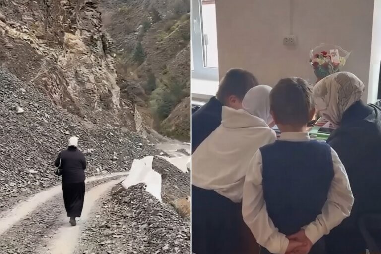 معلمة داغستانية تشق طريقها يومياً عبر الجبال لتعليم 3 طلاب في مدرسة نائية