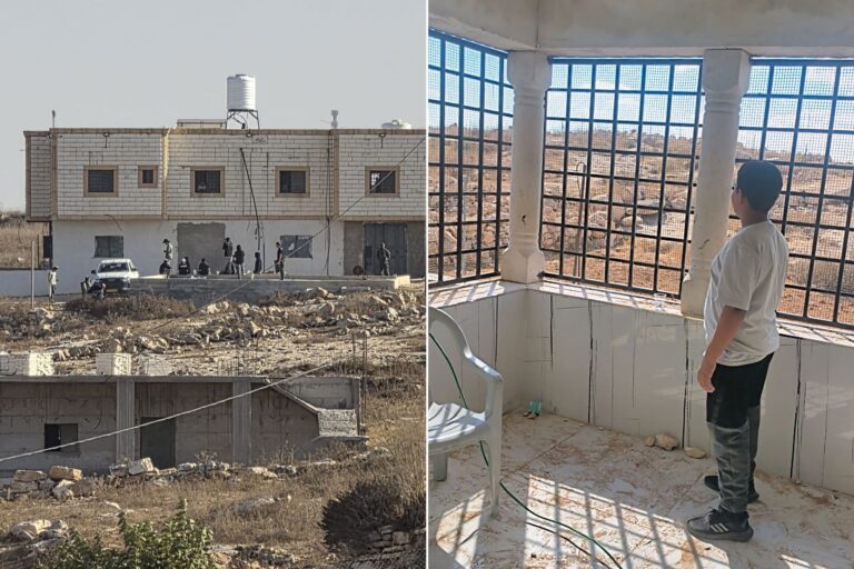 حصار مستمر يفرضه مستوطنون إسرائيليون على عائلة فلسطينية في مسافر يطا